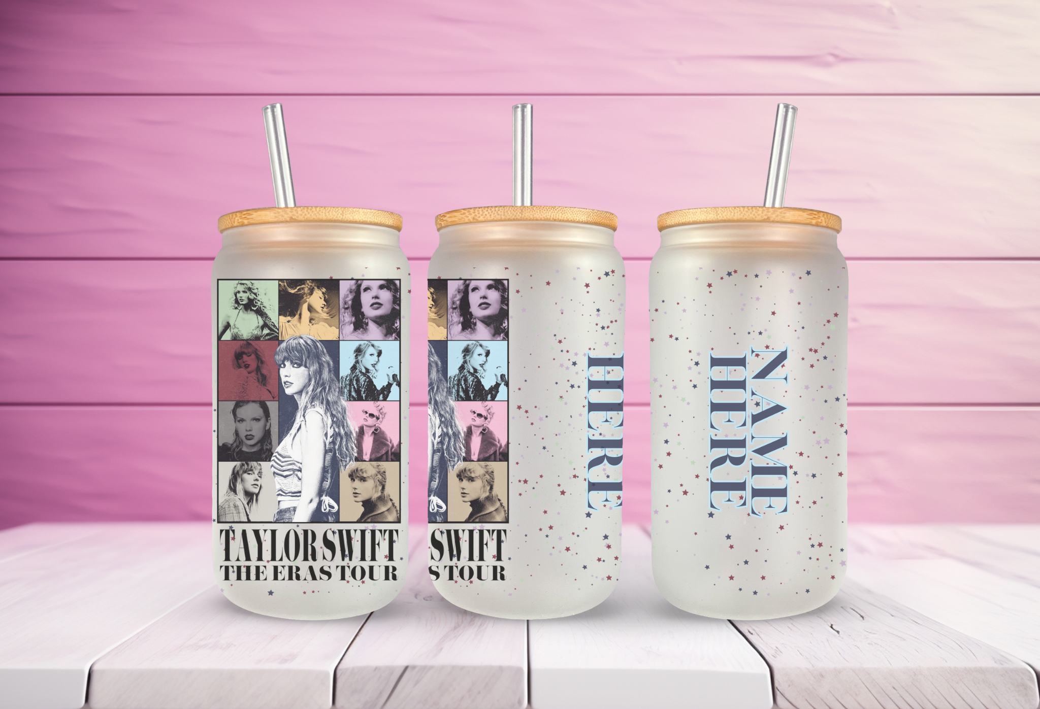 Eras Tour Personalized Glass Can Tumbler