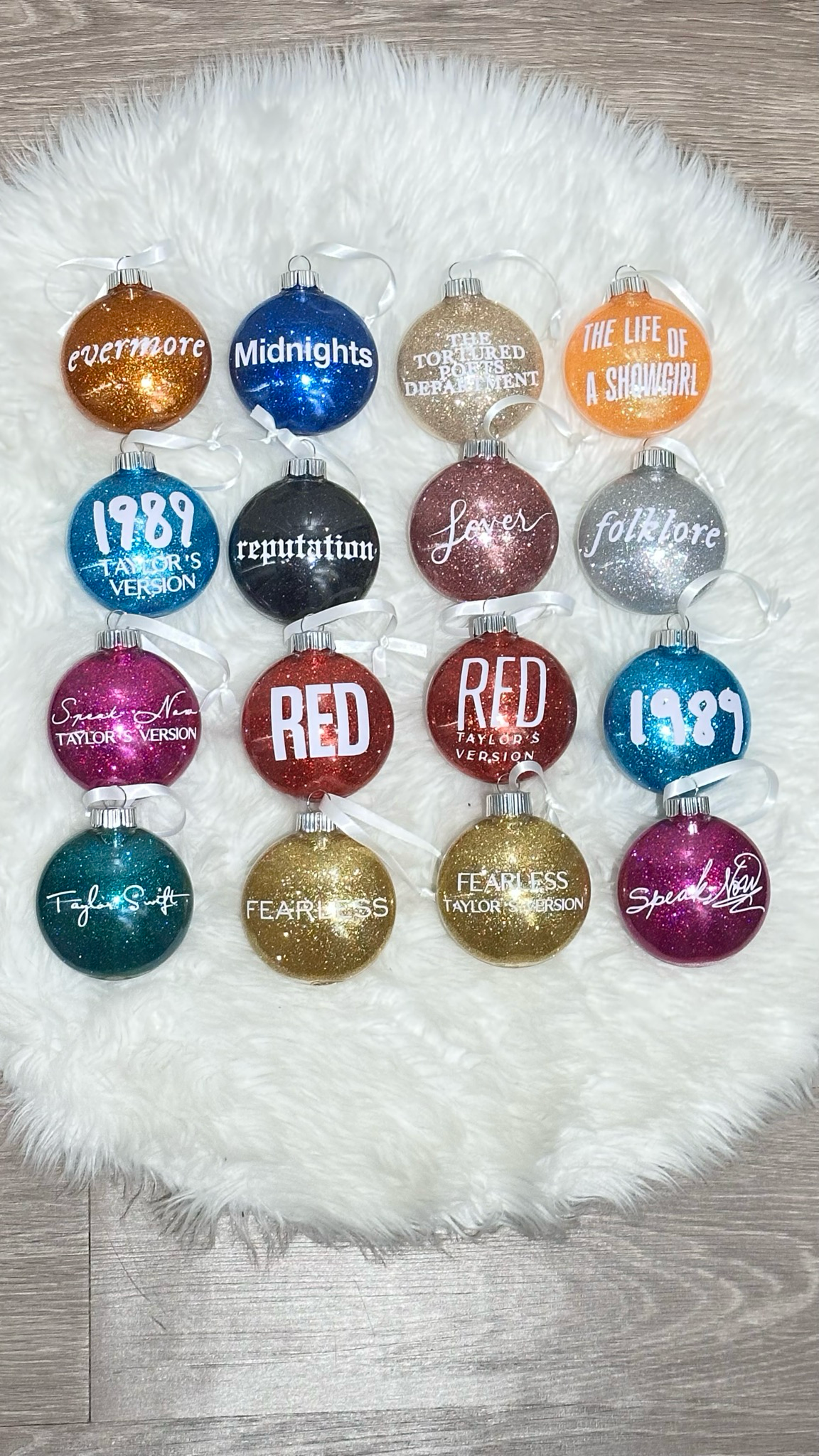 Sets Of Taylor Swift Album Ornaments